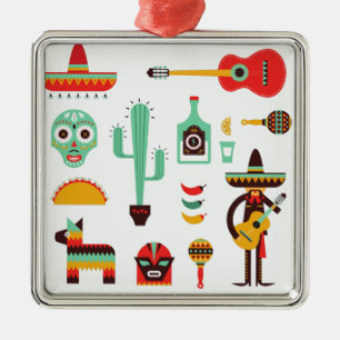 mexican mariachi metal ornament