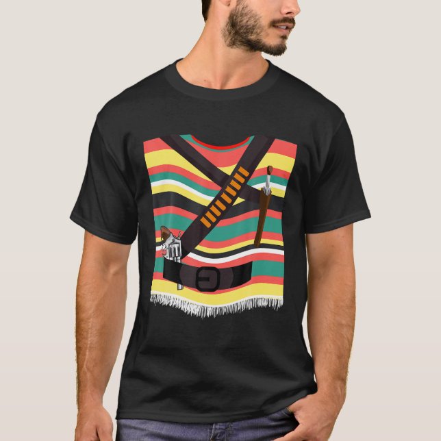 Mexican Mariachi Pistolero Bandido Cowboy Costume  T-Shirt (Front)