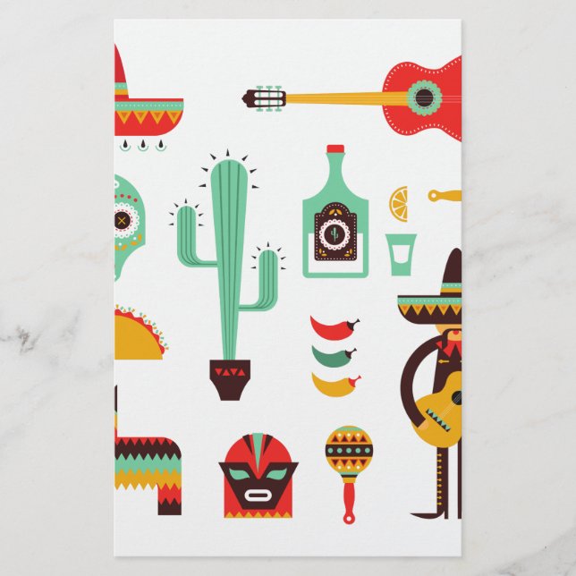 mexican mariachi stationery (Front)
