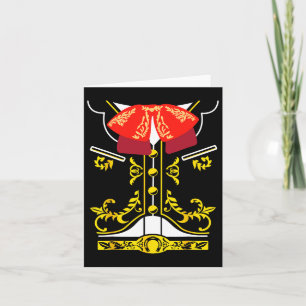Mexican Mariachi Tee Charro Cinco De Mayo Hallowee Card
