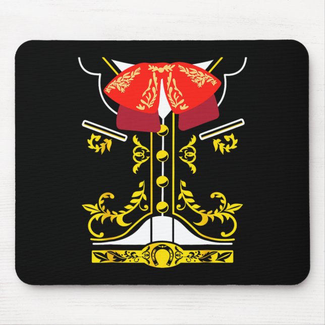 Mexican Mariachi Tee Charro Cinco De Mayo Hallowee Mouse Pad (Front)