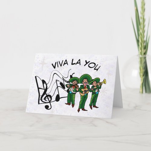 Mexican Mariachia Band Romantic Greeting Card