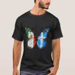 Mexican Martiniquais Flag Butterfly T-Shirt