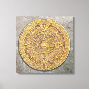 Mexican Mayan / Aztec Calendar Canvas Print