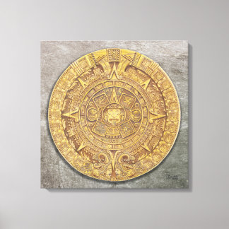 Mexican Mayan / Aztec Calendar Canvas Print