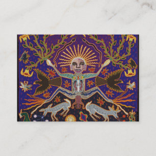 Mexican Mayan Aztec Goddess Ethnic Tribal Art Boho Business Card