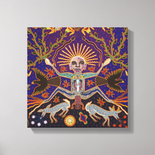 Mexican Mayan Aztec Goddess Ethnic Tribal Art Boho Canvas Print