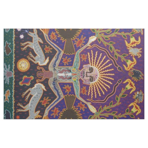 Mexican Mayan Aztec Goddess Ethnic Tribal Art Boho Fabric