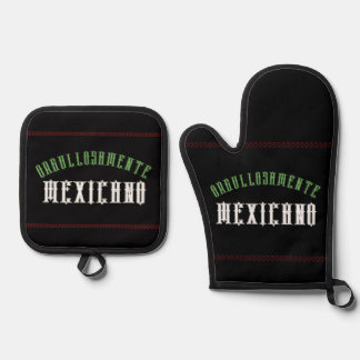 Mexican Men’s Apron – Mexican Grill Apron Oven Mitt & Pot Holder Set