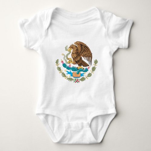 Mexican Mexico Flag Baby Bodysuit