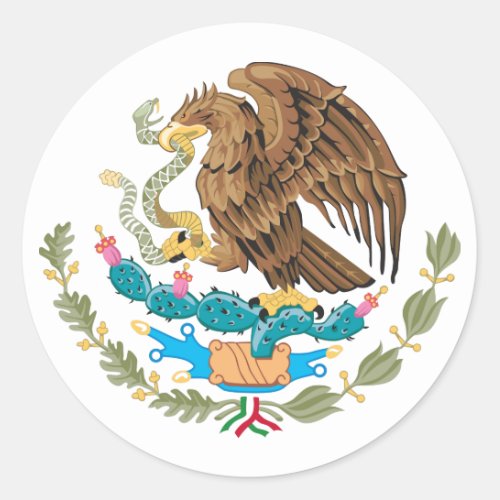 Mexican Mexico Flag Classic Round Sticker