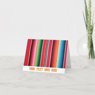 mexican mexico poncho serape background custom holiday card