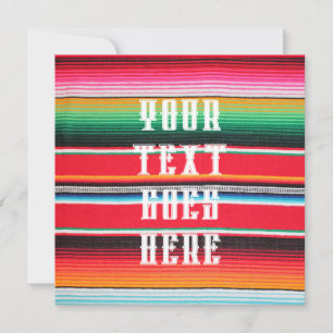 mexican mexico poncho serape create your own card 