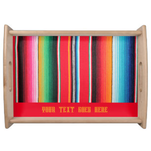 Mexican mexico poncho serape serving tray