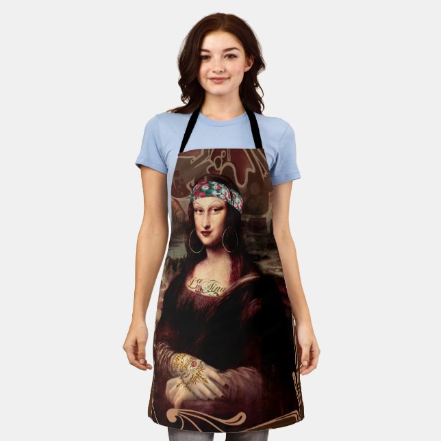 Mexican Mona Lisa Chicana Chola Apron (Worn)