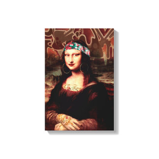 Mexican Mona Lisa Chicana Chola Canvas Print