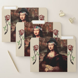 Mexican Mona Lisa Chicana Chola File Folder