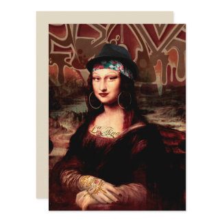 Mexican Mona Lisa Chicana Chola Invitation