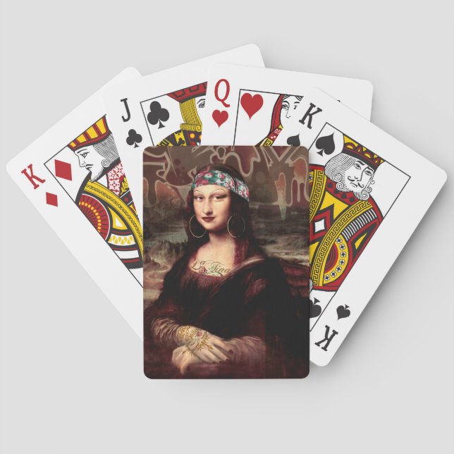 Mexican Mona Lisa Chicana Chola Poker Cards (Back)