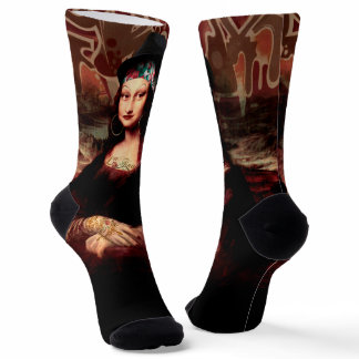 Mexican Mona Lisa Chicana Chola Socks