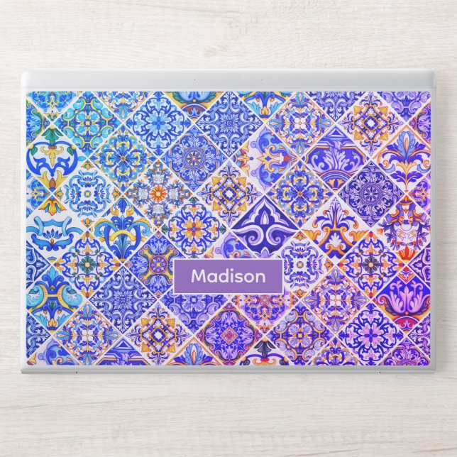 Mexican, Moroccan, Sicilian Mediterranean purple  HP Laptop Skin (Front)