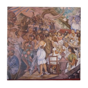 Mexican Mural Art Ceramic Tile by beautyofmexico at Zazzle