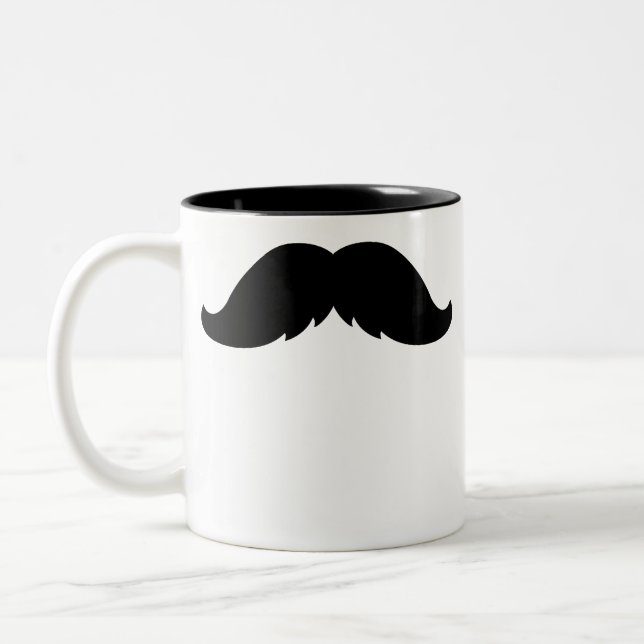 Mexican Mustache Two-Tone Coffee Mug (Left)
