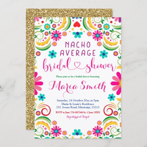 Mexican Nacho Average Bridal Shower Invitation