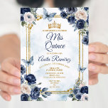 Mexican Navy Blue Roses Sweet 16th Girl Mis Quince Invitation<br><div class="desc">Mexican Navy Blue Roses Sweet 16th Girl Mis Quince Invitation
Mis Quince Anos,  15th Birthday, </div>