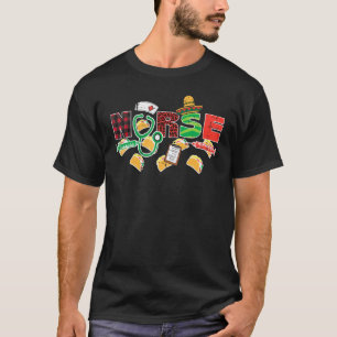 Mexican Nurse Tacos Cinco De Mayo Nurse Women Scru T-Shirt