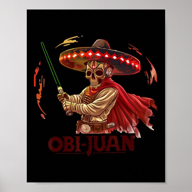 Mexican Obi Juan Movie Parody Cinco De Gaming  Poster (Front)