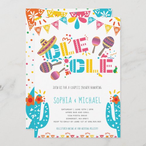 Mexican Ole Ole Couples Engagement Fiesta Invitation