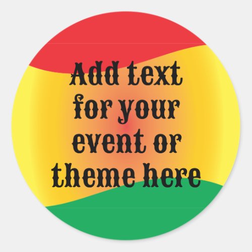 Mexican or Spanish party theme add text Classic Round Sticker