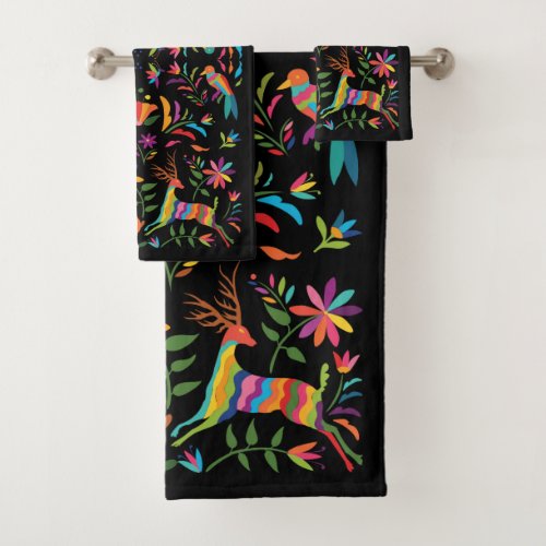 Mexican Otomi Bath Towel Set