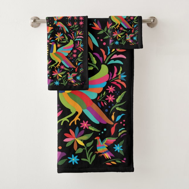Mexican Otomi Bath Towel Set (Insitu)
