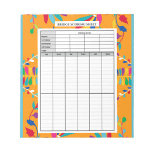 Mexican Otomi Design - Bridge Score Pad