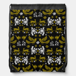 Mexican Otomi Home Decor Drawstring Bag