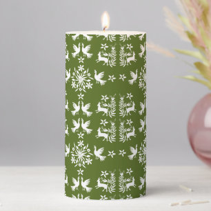 Mexican Otomi Home Decor Pillar Candle