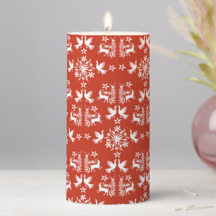 Mexican Otomi Home Decor Pillar Candle