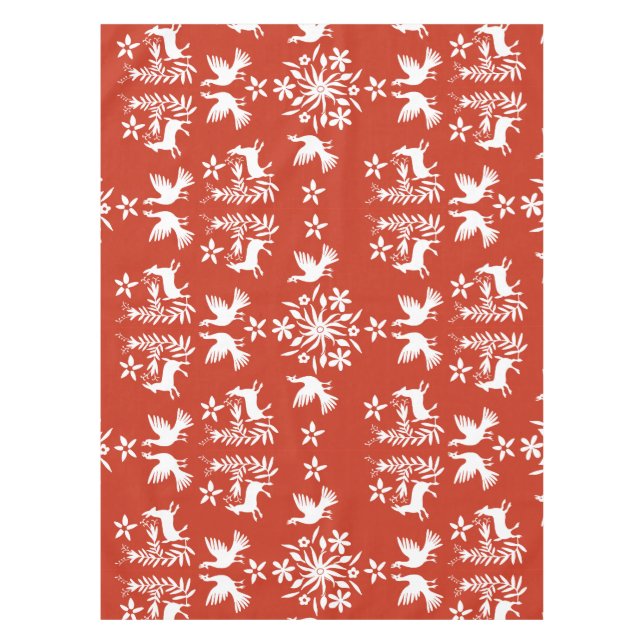 Mexican Otomi Home Decor Tablecloth (Front)