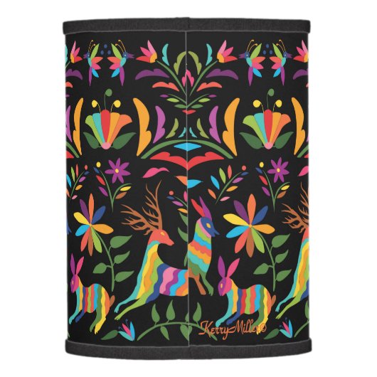 Mexican Otomi Lamp Shade (Back)