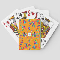 Mexican Otomi Monogrammed Playing Cards