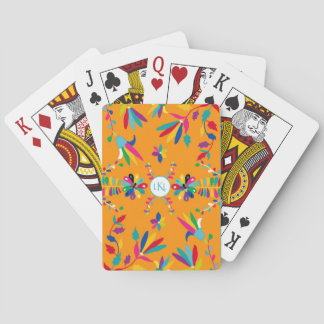 Mexican Otomi Monogrammed Playing Cards