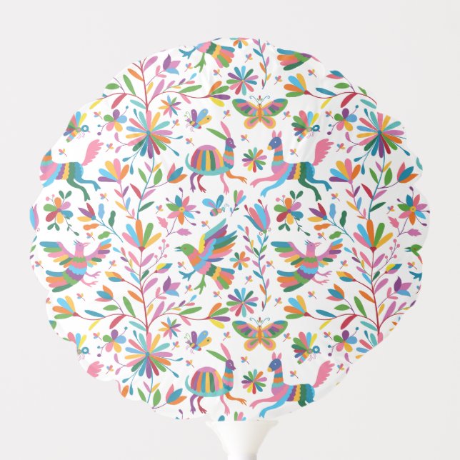  Mexican Otomi Style Bright Pattern Balloon (Front)