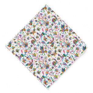  Mexican Otomi Style Bright Pattern Bandana