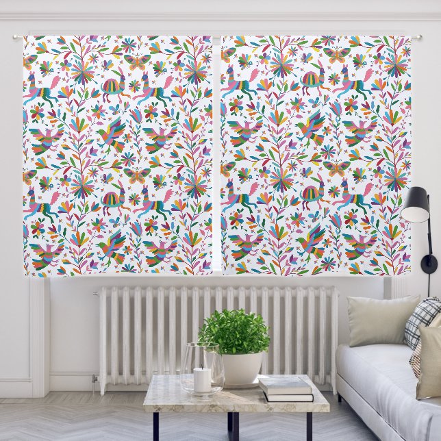  Mexican Otomi Style Bright Pattern Blackout Curtains (Living Room)