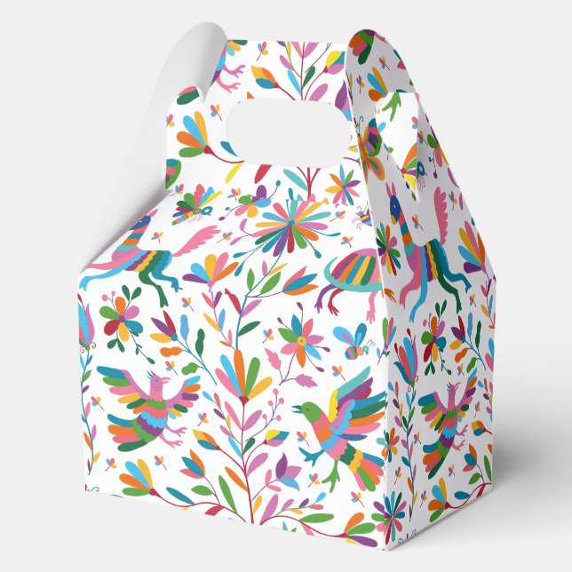  Mexican Otomi Style Bright Pattern Favor Boxes (Back)