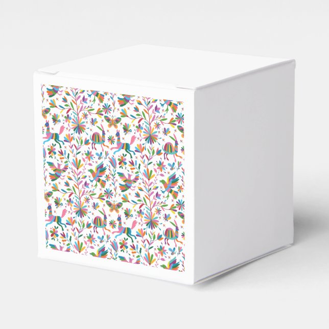  Mexican Otomi Style Bright Pattern Favor Boxes (Front Side)