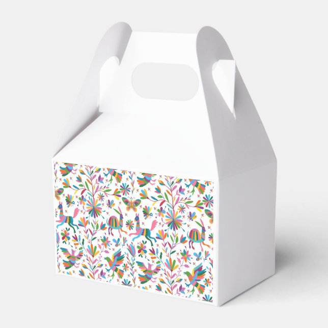  Mexican Otomi Style Bright Pattern Favor Boxes (Front Side)