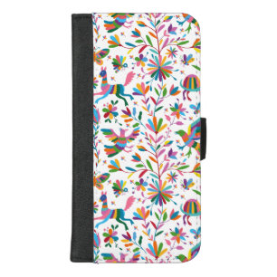 Mexican Otomi Style Bright Pattern iPhone 8/7 Plus Wallet Case
